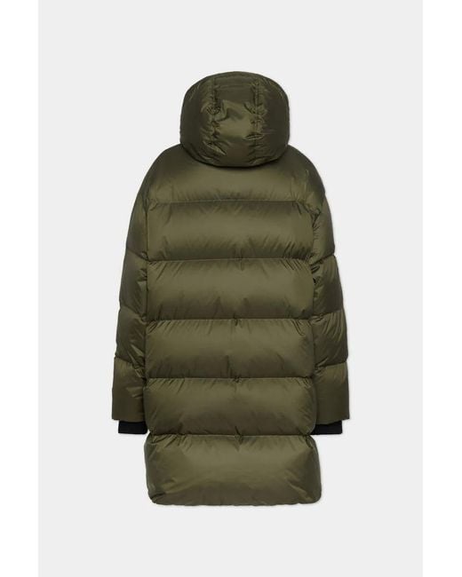 DSquared² Green Long Sleeved Hooded Down Coat