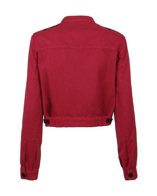KENZO Red Cropped Denim Jacket