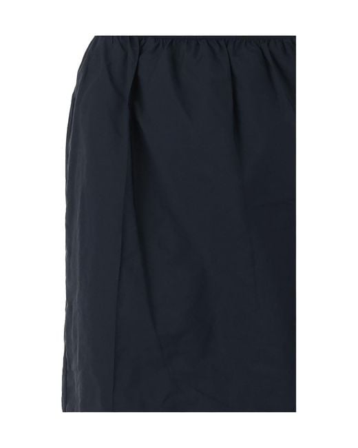 Carven Blue Elastic-Waist Skirt