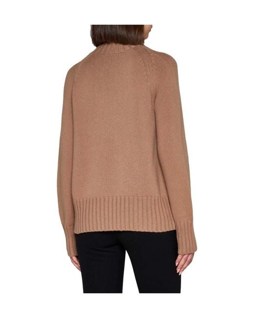 Max Mara Brown 'S Turtleneck Knitted Jumper