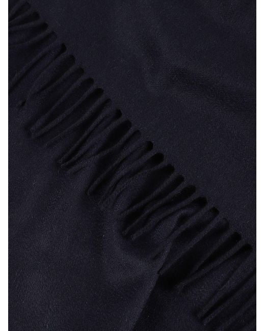 Lardini Blue Fringed Edge Scarf for men