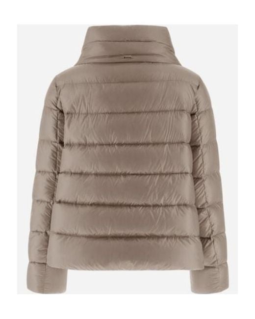 Herno Brown Long-Sleeved Down Jacket