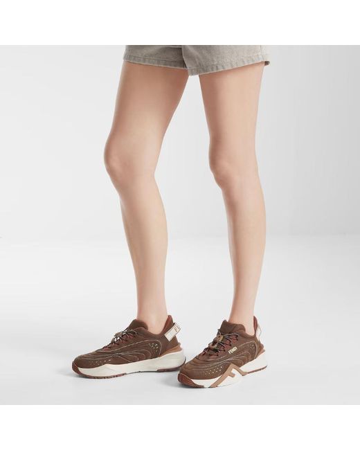 Fendi Brown Sneakers