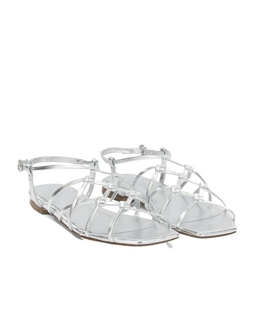 Aeyde White Anisa Sandals
