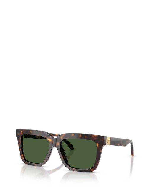 Versace Green Eyewear Square Frame Medusa Detail Sunglasses