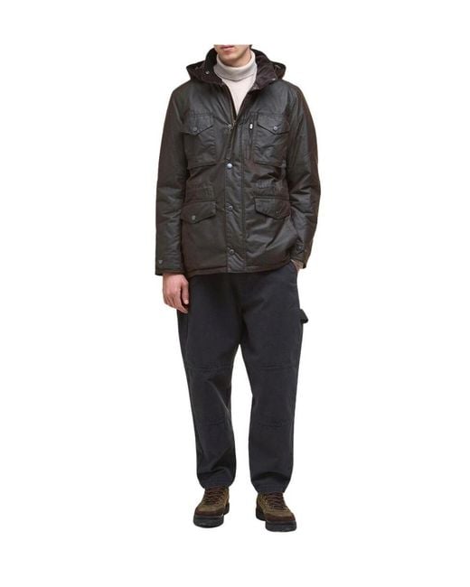 Barbour Black Sapper Wax Cotton Jacket for men