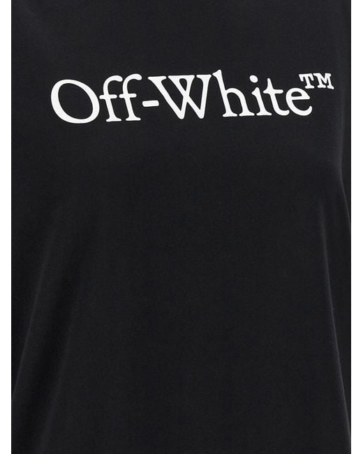 Off-White c/o Virgil Abloh Black Logo Printed Crewneck T-Shirt