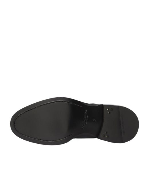 Dolce & Gabbana Black Lace-Up Derby Shoes for men