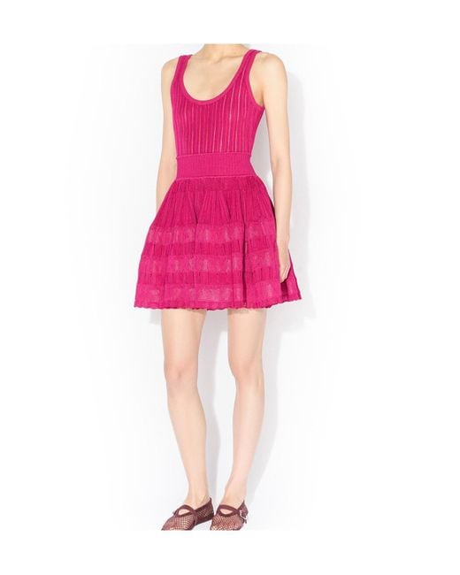 Alaïa Pink Crinoline Mini Dress