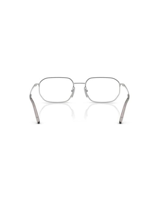 Prada White Eyewear Irregular Frame Glasses for men