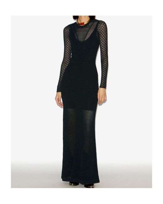 Isabel Marant Black Florie Knitted Maxi Dress