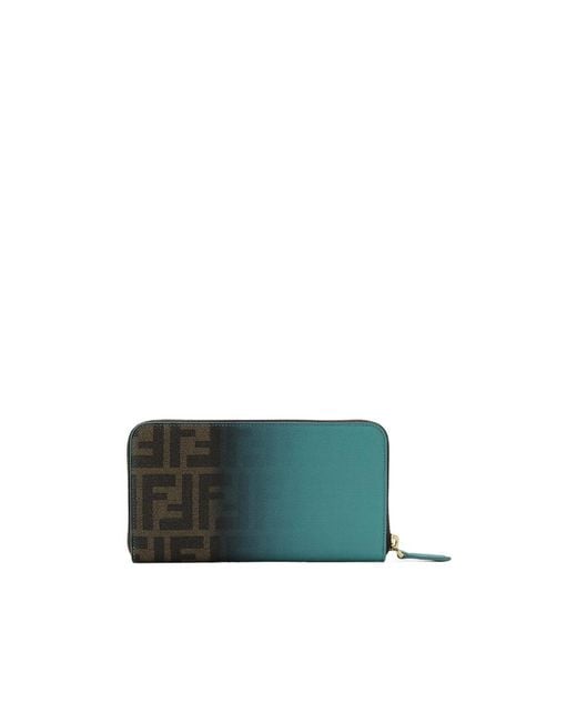 Fendi Green Gradient Long Wallet