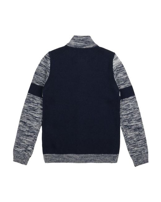 EA7 Blue Long-Sleeved Sweater Cardigan for men