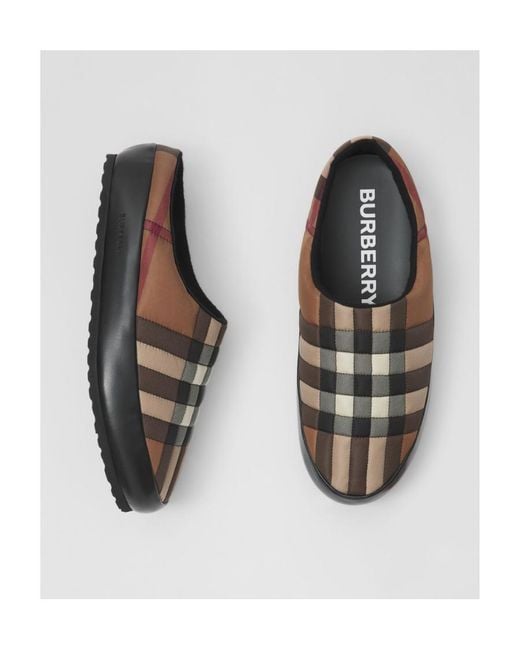 Burberry Brown Northaven Vintage Checked Slippers for men