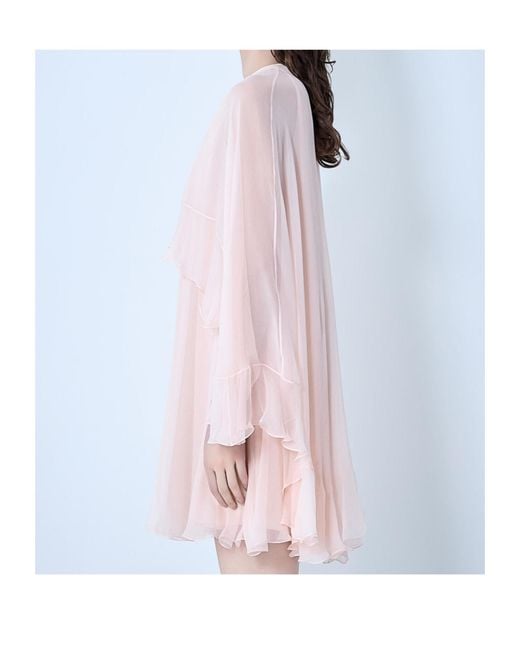 Chloé Pink Chloé Ruffled Cape Mini Dress