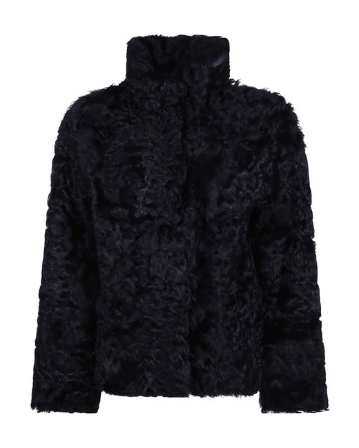 P.A.R.O.S.H. Black High-Neck Long-Sleeve Jacket