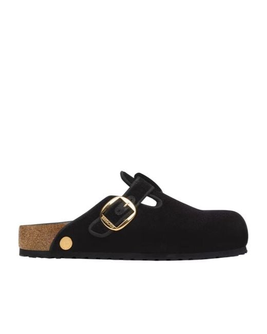 Birkenstock Black Boston Big Buckle Sandals