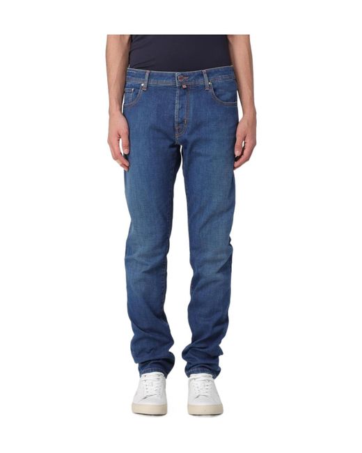 Jacob Cohen Blue Belt Loops Jeans for men