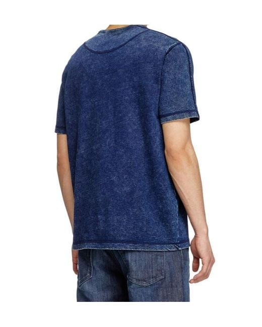 DIESEL Blue T-Adjind T-Shirt for men