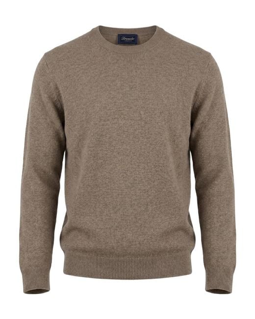 Drumohr Brown Long-Sleeved Sweater for men