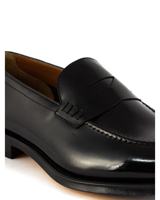 Doucal's Black Penny Slot Loafers for men