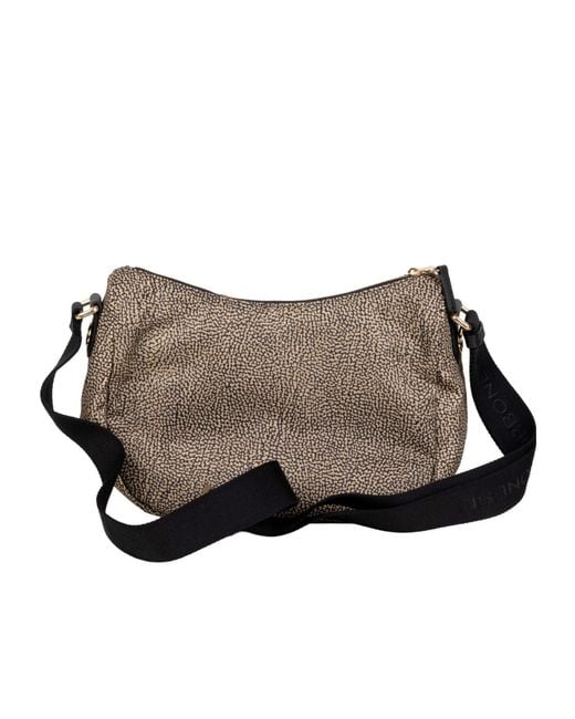 Borbonese Gray Luna Small Hobo Bag