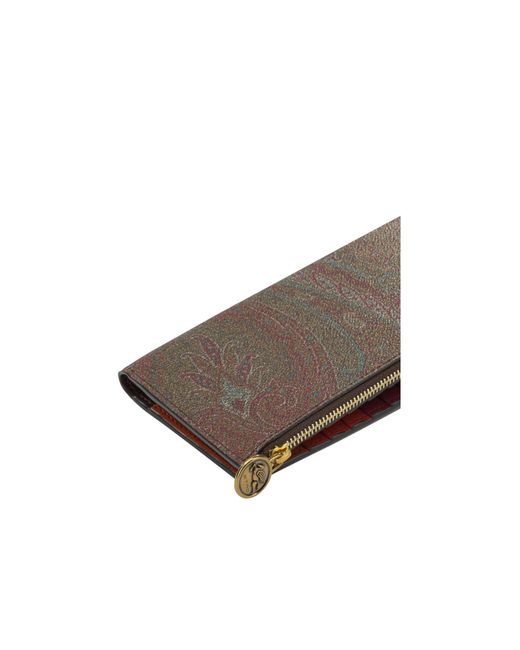 Etro Brown Arnica Bi-Fold Wallet