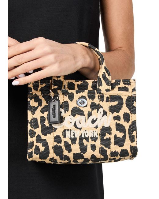 COACH Black Leopard Canvas Work Tote Bag 20