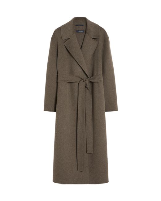 Max Mara Natural Wool Robe Coat