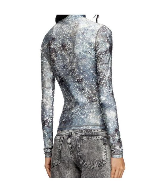 DIESEL Blue T-Akara Long Sleeved Turtle Neck Top