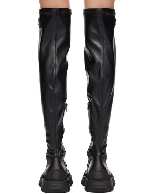 Moncler Black Hevea Over-The-Knee Boots