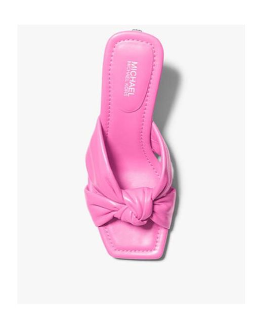 MICHAEL Michael Kors Pink Elena Leather Sandals
