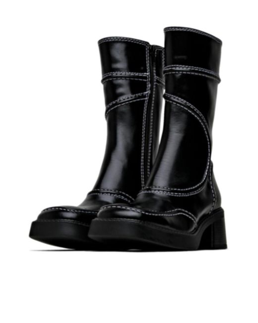 Miista Black Zipper Boots