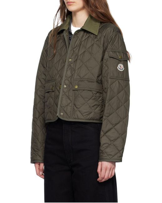 Moncler Brown Chitre Logo Patch Quilted Jacket