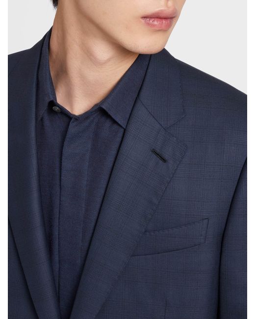 Zegna Blue Centoventimila Single-Breasted Suit for men