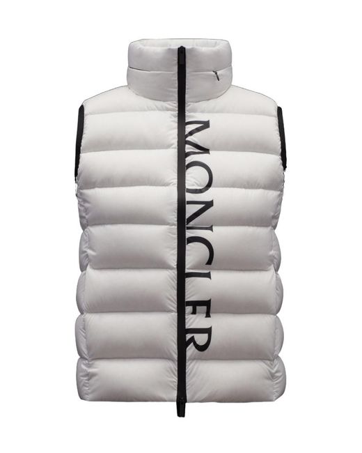 Moncler Gray Cenis High-Neck Down Vest