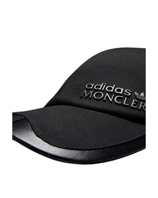 Moncler Black Gabardine Baseball Cap for men