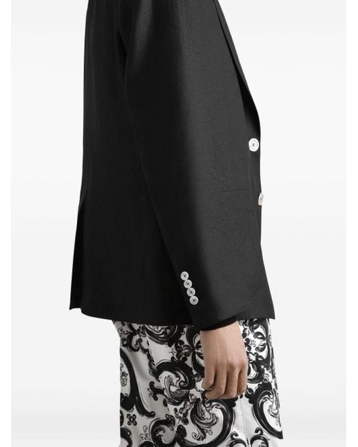 Dolce & Gabbana Black Single-Breasted Blazer for men