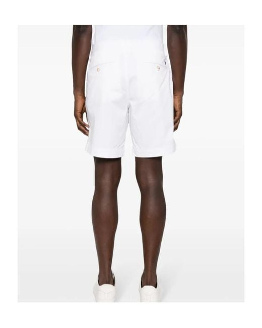 Polo Ralph Lauren White Straight Fit Chino Shorts for men