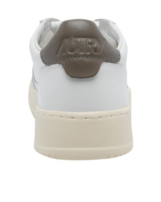 Autry White Medalist Perforated Low-Top Sneakers for men