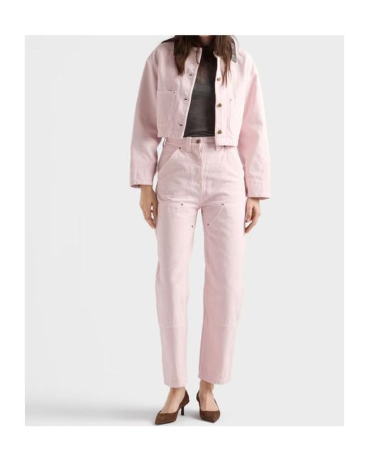 Prada Pink Button-Up Cropped Jacket