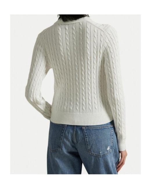 Polo Ralph Lauren White Pony Embroidered Cardigan