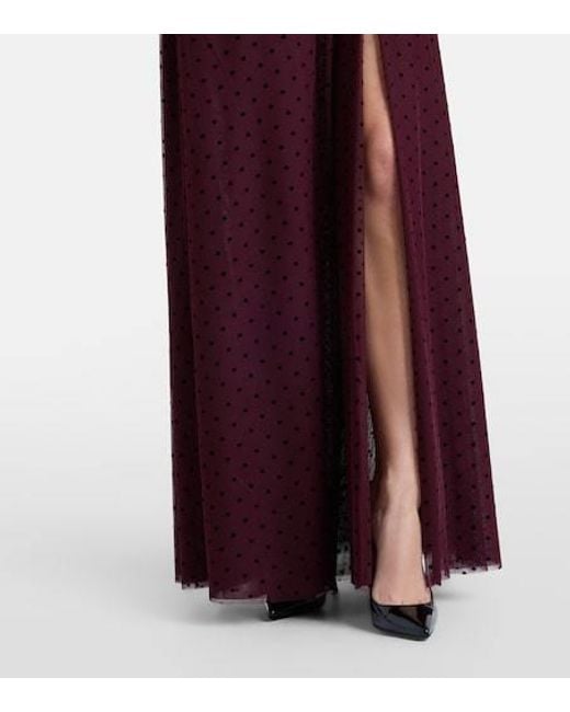 Rebecca Vallance Purple Barbera Point D'Esprit Tulle Gown