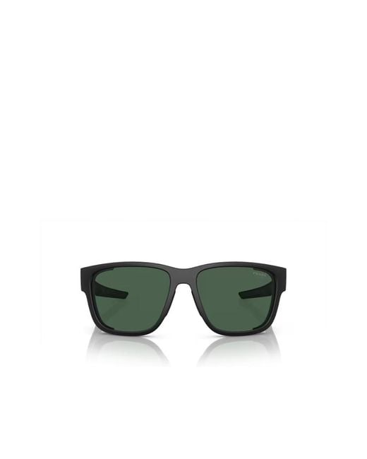 Prada Linea Rossa Green Prada Eyewear Square Frame Sunglasses for men