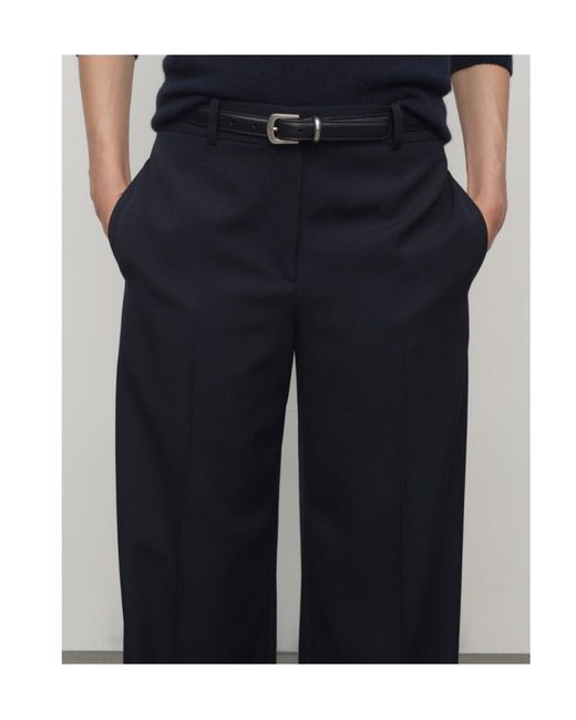 The Row Blue Dender Wool Trousers