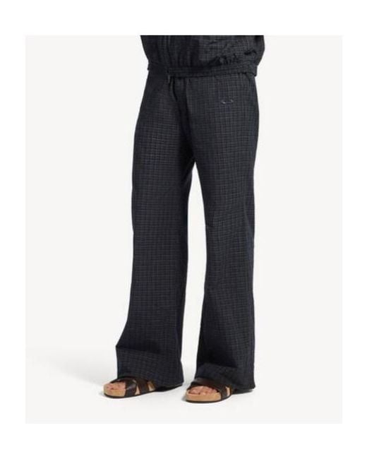Balenciaga Black Checkered Elastic-Waist Pants for men