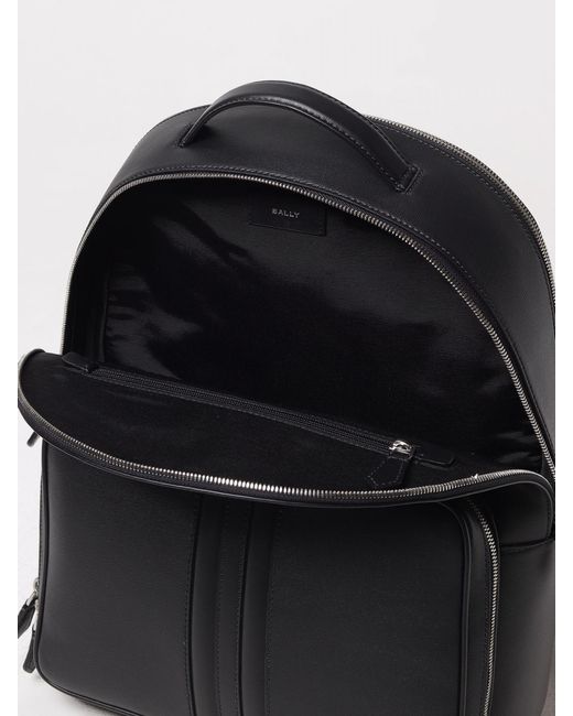 Bally Black Mythos Logo Printed Zip-Up Backpack for men