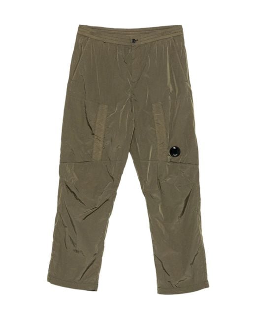 C P Company Green Pocket-Detail Trousers for men
