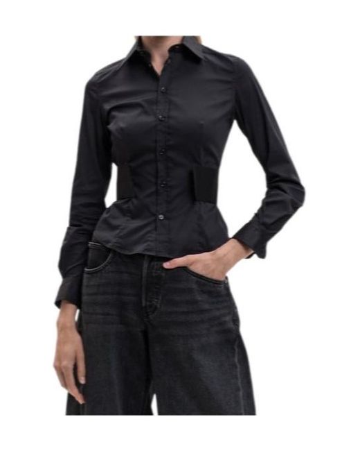 Vetements Blue Waist-Cinching Shirt
