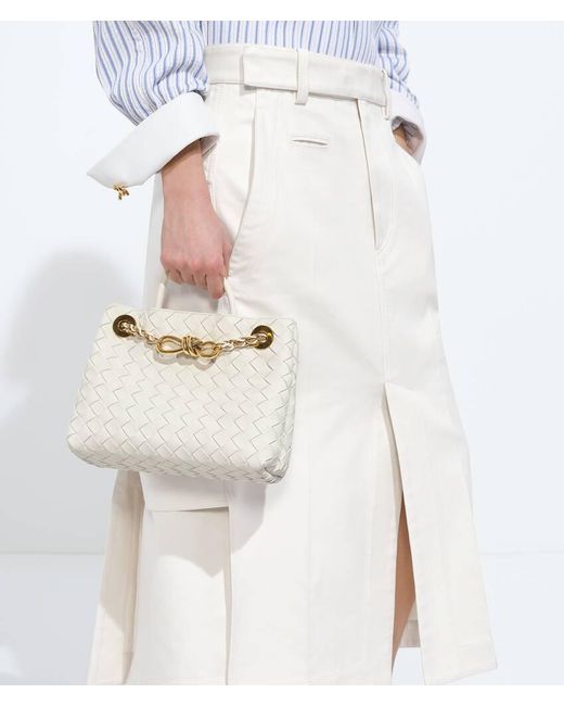 Bottega Veneta Gray Small Andiamo Chain